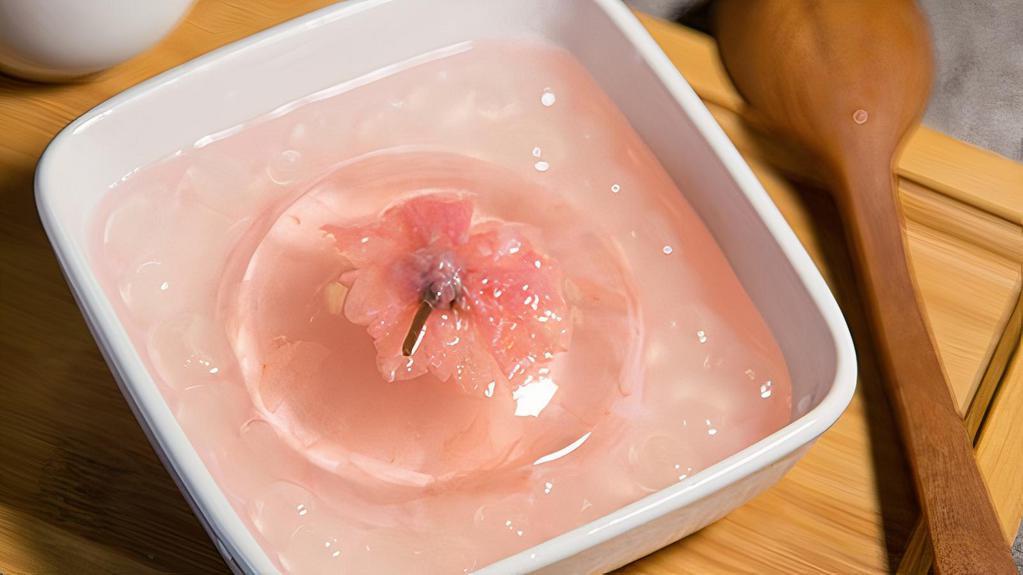 Cherry Blossom Jelly · Cherry blossom jello with syrup.