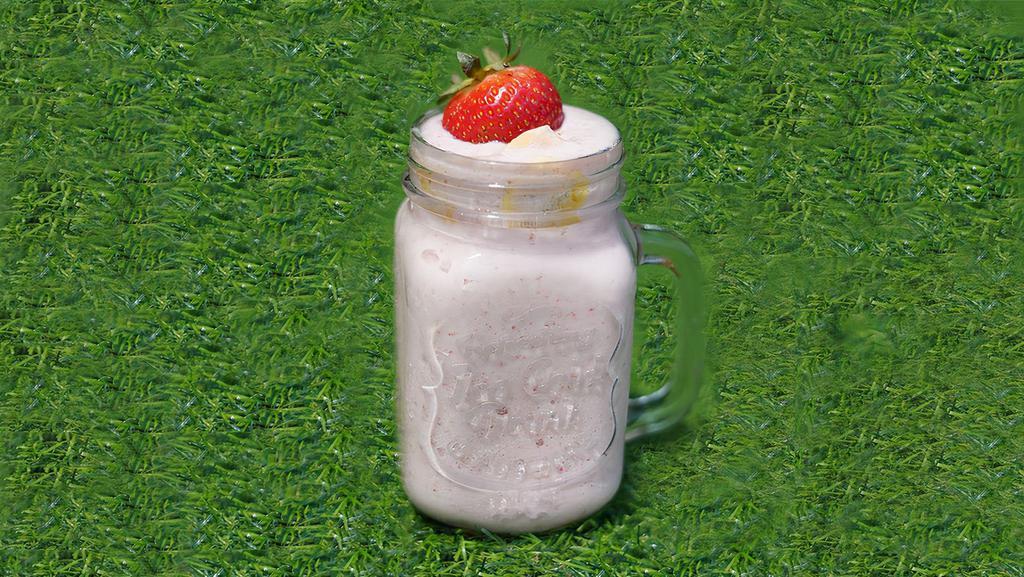 Strawberry Banana Smoothie · Lactose-free Whole Milk and Greek Yogurt. strawberry .banana