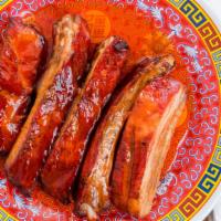 Bbq Spare Ribs · Four pieces.