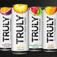 Truly Hard Seltzer Can · Passion Fruit, Mango, Pineapple, Watermelon Kiwi - 5% ABV - 12oz Can - Made with simple ingr...