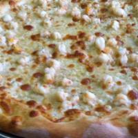 Bianca Pizza · White pizza (no sauce), ricotta, mozzarella, and garlic.