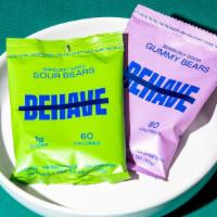 Behave Gummy Bears · Vegetarian, vegan, gluten-free, choice of sour or sweet.