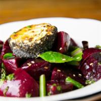 Roasted Red Beets And Herbed Goat Cheese Salad · BIETOLE e CAPRINO	
Roasted Red Beets, Herbed Goat Cheese