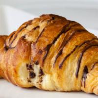 Chocolate Croissant · Warm choco loco pastry.