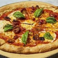 Margherita Pizza · Mozzarella Cheese, Cherry Tomatoes and Fresh Basil