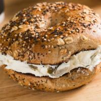 Bagel With Jalapeno Cream Cheese · 