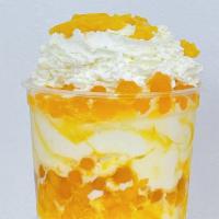 Mango Sundae · Made With Fresh Mango,Mango Jam，Mango Boba And Handmade Ice Cream
