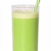 Very Green Detox Juice · Apple, kale, lemon, spinach, cucumber, and celery.
