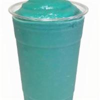Blue Wave Smoothie · Organic blue spirulina, Bee Pollen, Organic Apple Juice, Mango, and Pineapple