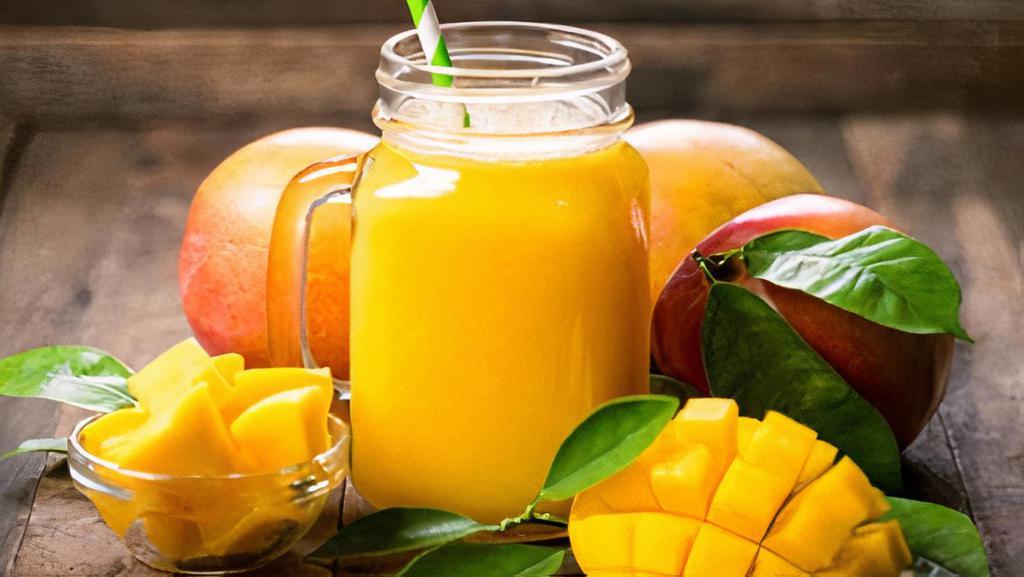 Mango Swirl Smoothie · Mango, local banana, mango juice, and organic soymilk