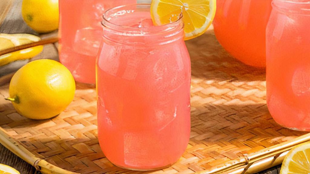 Hibiscus Lemonade Smoothie · Strawberries, organic apple juice, lemon juice, hibiscus juice, honey