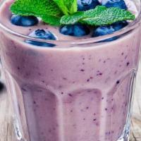 Berry Nut Smoothie · Blueberries, strawberries, local banana, roasted almonds, 
peanut butter & organic soymilk