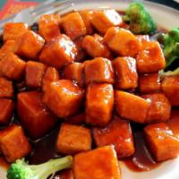 General Tso'S Bean Curd(Large) · Spicy. Served with rice.