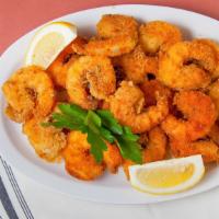 Fried Shrimp · Served with a lemon wedge and/or italian tomato sauce. served with a piece of italian bread.