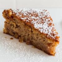 Karidopita · Walnut sponge cake, cinnamon, cloves,
honey syrup