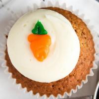 Carrot Spice Cupcake · Spiced cake made with carrots and apples, topped with cream cheese frosting. No nuts.
Same-d...
