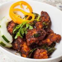 Chicken Popper · Crispy chicken with homemade curry sambal sauce (spicy chili sauce)
