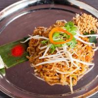 Pad Thai Noodle · Vegetarian and gluten-free. Thin rice noodle, scallion, chaipo, bean sprout, eggs, and peanu...