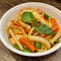 Basil · Medium. Stir-fried onions, bell peppers in the thai basil-chili sauce. Spicy.