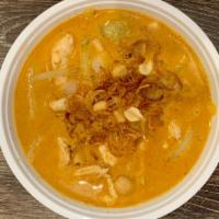 Massaman Curry (Gf) · Medium, gluten free. Potatoes, onions, peanuts, coconut milk. Spicy. Gluten free.