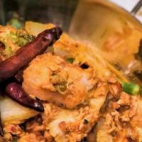 Veggie Hor Mok (V) · Stir-fried Broccoli, Napa cabbages, Carrot, String beans, tofu, wood-ear mushrooms, egg and ...