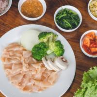 Diy Marinated Chicken (Uncooked) · Uncooked and marinated sliced chicken breast  with broccoli, mushrooms, carrots, onions, and...