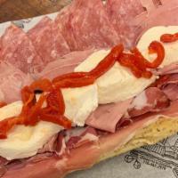 Last Meal · Prosciutto, mortadella, capicola, soppressata, fresh mozzarella, roasted peppers, and vinaig...