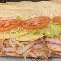 The Alfonso · Pepper turkey, provolone, lettuce, tomato, and mayo.