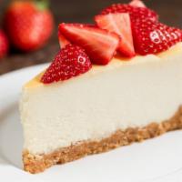 Strawberry Cheesecake · Classic cheesecake topped with strawberries.