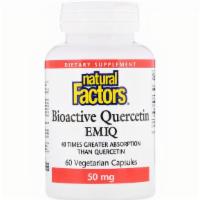 Natural Factors, Bioactive Quercetin Emiq 50 Mg, 60 Capsules · EMIQ or Enzymatically Modified Isoquercitrin is prepared by using a natural enzyme process t...