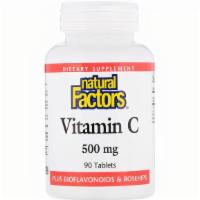 Natural Factors, Vitamin C 500 Mg With Bioflavonoids & Rose-Hips, 90 Tablets · Natural Factors C tablets contain 500mg of Vitamin C in a base of Bioflavonoids, Hesperidin,...