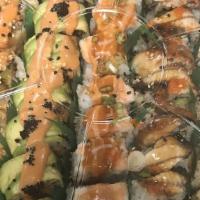Sushi & Sashimi Combo · Three pieces sushi, four pieces sashimi and California roll.