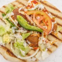 2 Pc Fish On Pita · Served with salad and any of shahzad's sauces.