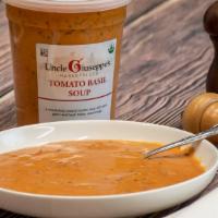 Tomato Basil Soup (Vegetarian) · 1 Quart. A wonderfully creamy tomato soup with basil, garlic and fresh Italian seasonings. *...