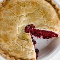 Wildberry Pie · Seasonal ripe berries.  No sugar added. (470 cal/slice). Serves six or more! .