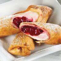 Strawberry & Cream Cheese Crispers · Delicious strawberries and sweet cream cheese tucked inside two hand-rolled wraps, lightly f...