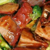 Roast Pork With Broccoli · Mild sweet meat that has been roasted