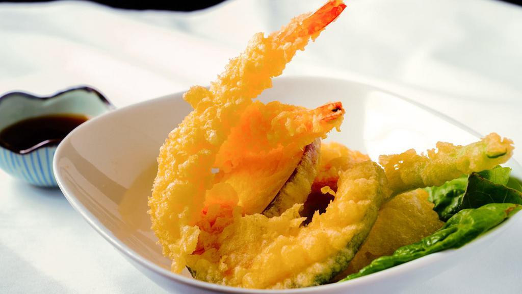 Shrimp Tempura Entree · Batter fried, shrimp with vegetable.