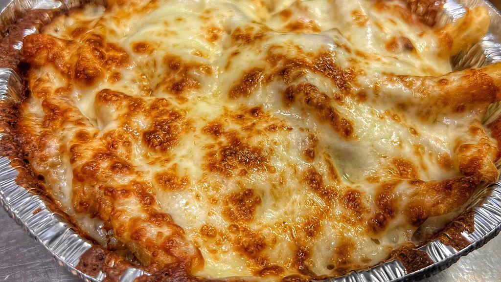 Cheese Curly Fries ( Large ) · Our baked curly fries topped with melted mozzarella cheese.