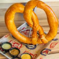 The B.I.G. Pretzel · Notoriously BIG scratch-made pretzel, kosher salt, Fat Tire beer cheese, Bavarian mustard, h...
