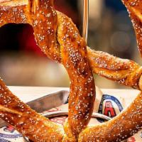 The B.I.G. Pretzel · Notoriously BIG scratch-made pretzel, kosher salt, Fat Tire beer cheese, Bavarian mustard, h...