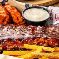 Wings & Full Rack Of Ribs · ** Gluten Free Option Available **. Boneless, Original, or Guiltless wings with your choice ...