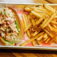 Maine Lobster Roll · Mayo, Dijon, and lemon and chives. Served with your choice of side.