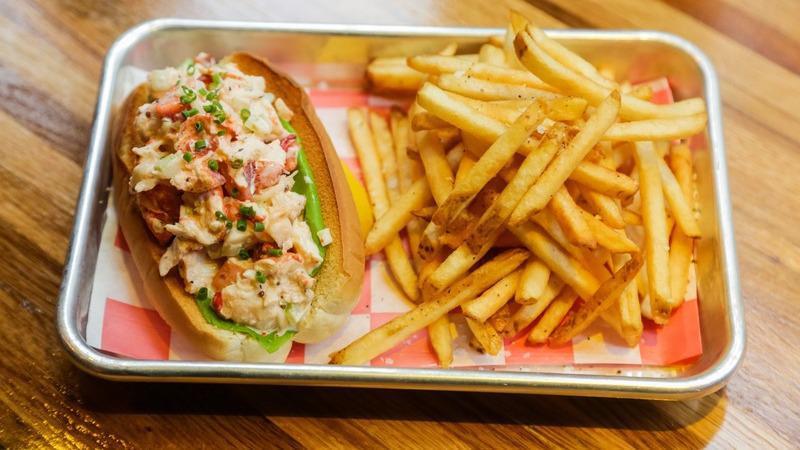 Maine Lobster Roll · Mayo, Dijon, and lemon and chives. Served with your choice of side.