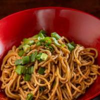 Cold Sesame Noodle · Not Spicy. Cold flour noodle mixed with sesame paste, topped with sesame seeds and scallions.