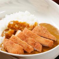 Pork Cutlet Curry Rice  · 6.5 oz. 180 gm. Pork loin served with curry over white rice.