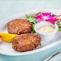 Jumbo Crab Cakes (2) · Mouth watering stuffed crab meat with tartar or house special sauce.