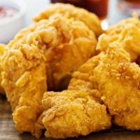 Chicken Tenders · Delicious chicken tenders fried to perfection. Served with a side of ranch and chipotle mayo.