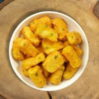 Close & Paneer Pakora · Cubes of cottage cheese dipped in a light batter and fried until golden brown.
