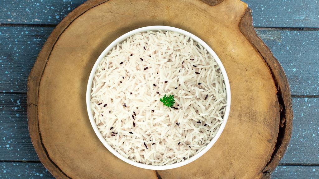 Jeera Rice Recovery  · Freshly cooked basmati rice flavored with cumin and turmeric.